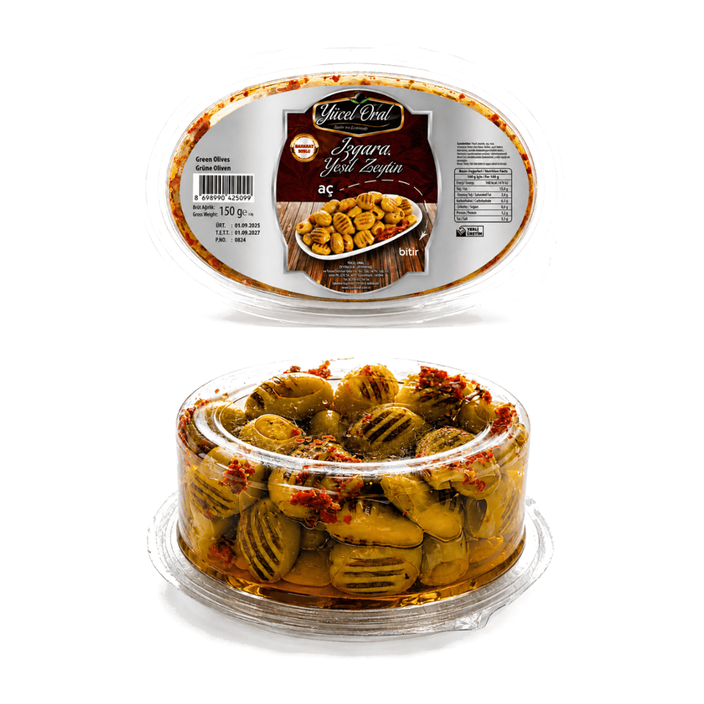 Yücel Oral Aç Bitir Soslu Izgara Yeşil Zeytin 150gr
