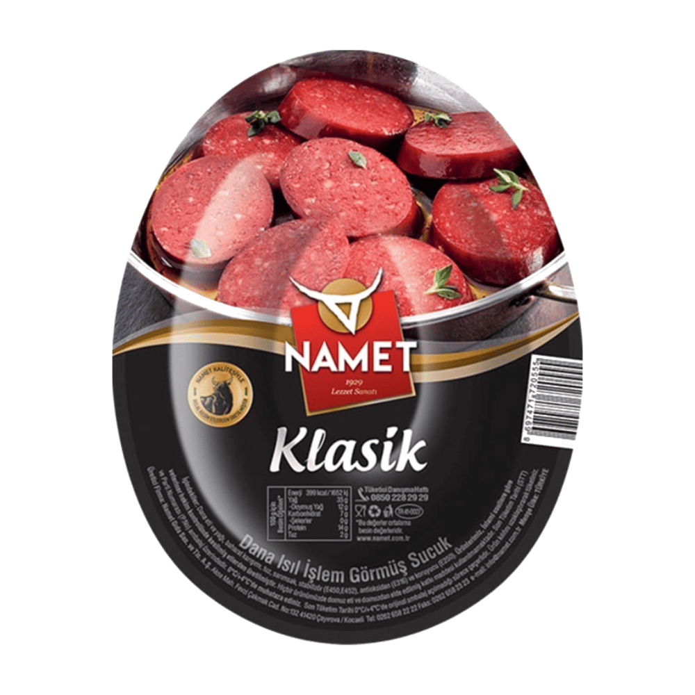 Namet Klasik Dana Isıl İşlem Görmüş Sucuk 200gr