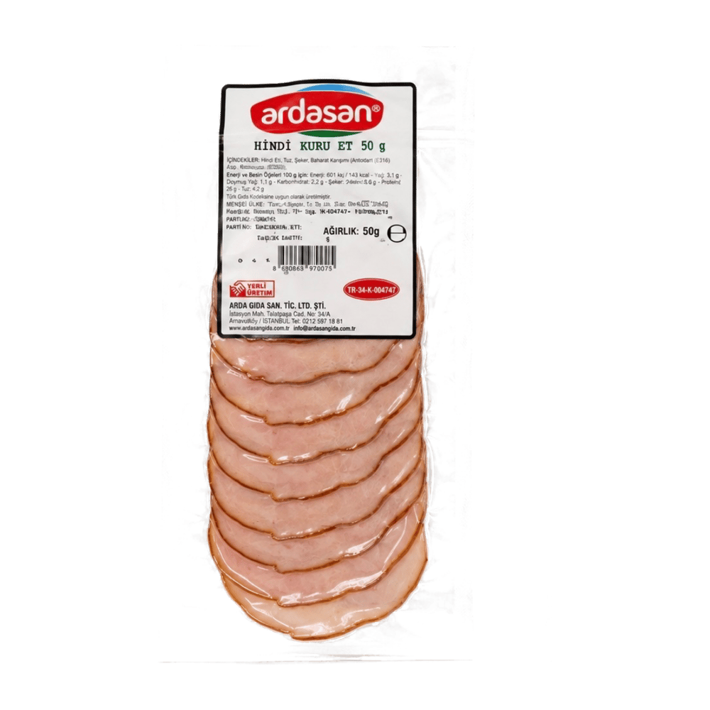 Ardasan Hindi Kuru Et Dilimli 50gr