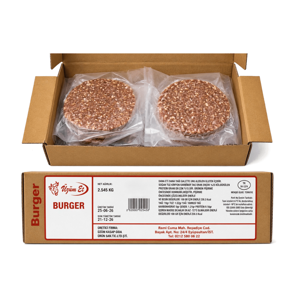Üzüm Et Dana 90gr Hamburger Köfte