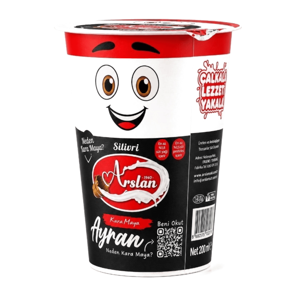 Silivri Arslan Kara Maya Bardak Ayran 200ml