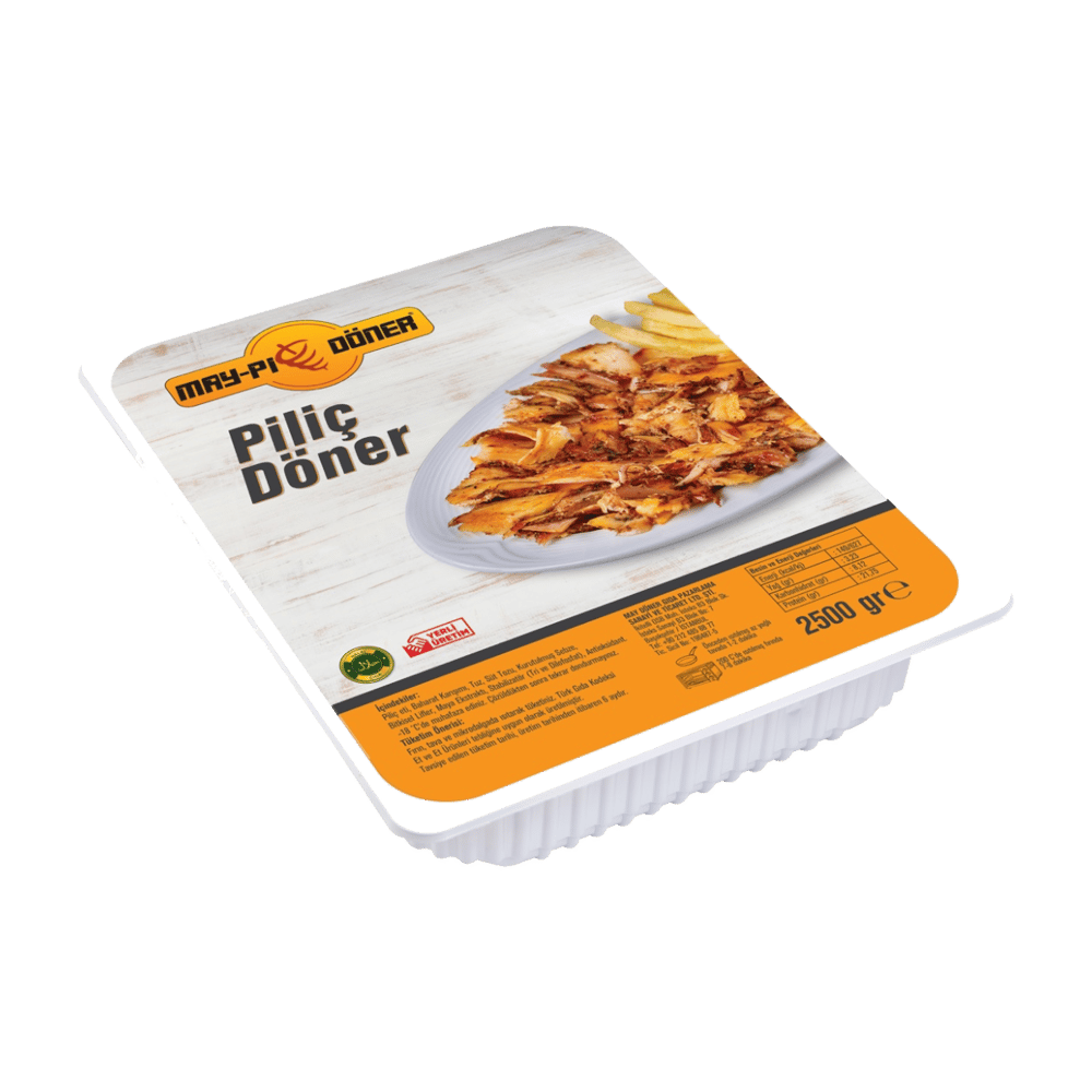 May-Pi Pişmiş Piliç Döner %100 Göğüs 2500gr