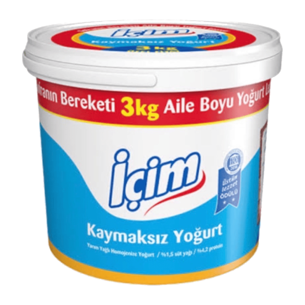 İçim Homojenize Doğal Yoğurt Yarım Yağlı 3000gr