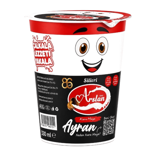 Silivri Arslan Kara Maya Bardak Ayran 330ml