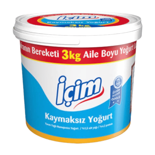 İçim Homojenize Doğal Yoğurt Yarım Yağlı 3000gr