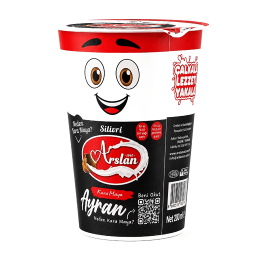 Silivri Arslan Kara Maya Bardak Ayran 200ml